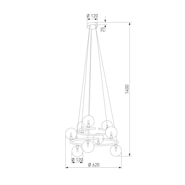 Подвесная люстра TK Lighting 6845 Anabelle Подвесная люстра TK Lighting 6845 Anabelle