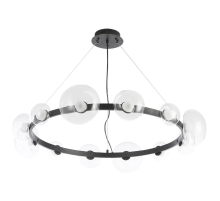 Подвесная светодная люстра Crystal Lux Bosque SP12 Black/Transparent