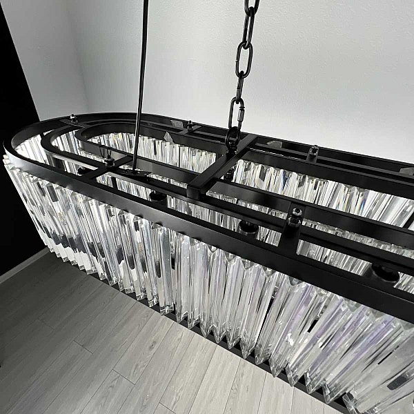 Подвесная люстра Imperium Loft Rh 1920S Odeon Clear Glass Black 180 248522-22