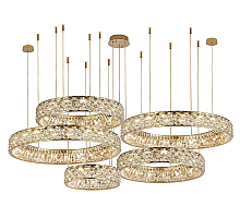Горизонтальная композиция Newport 8530 из пяти колец золото №185 S8530_185G