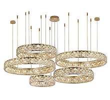 Горизонтальная композиция Newport 8530 из пяти колец золото №185 S8530_185G