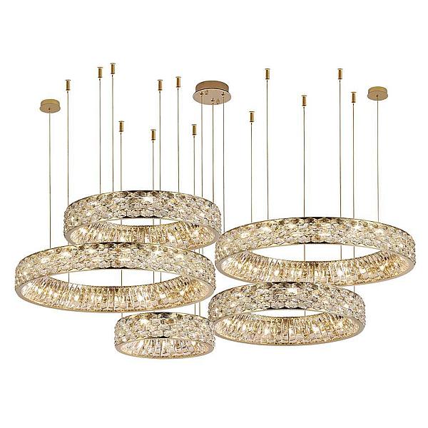 Горизонтальная композиция Newport 8530 из пяти колец золото №185 S8530_185G