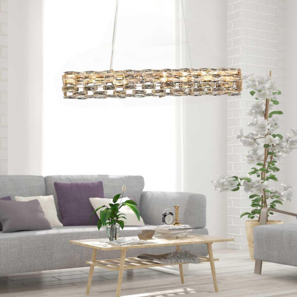 Люстра подвесная Alfa Light F4024-27 L1050xφ160mm SDG E14x7 Люстра подвесная Alfa Light F4024-27 L1050xφ160mm SDG E14x7