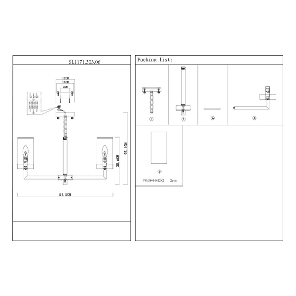 Подвесная люстра ST Luce Masine SL1171.303.06 Подвесная люстра ST Luce Masine SL1171.303.06