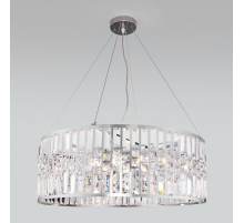 Подвесная люстра Eurosvet Lory 10125/8 хром/прозрачный хрусталь Strotskis Smart