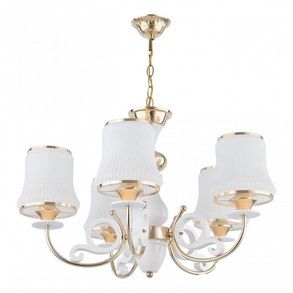 Подвесная люстра Arte Milano Florentia-1097 301097/5 Wh/Gd Подвесная люстра Arte Milano Florentia-1097 301097/5 Wh/Gd