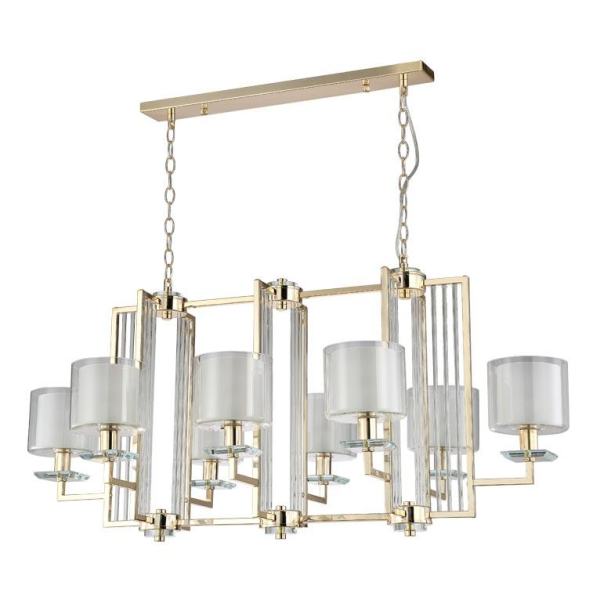Подвесная люстра Crystal Lux Nicolas SP8 L1000 Gold/White