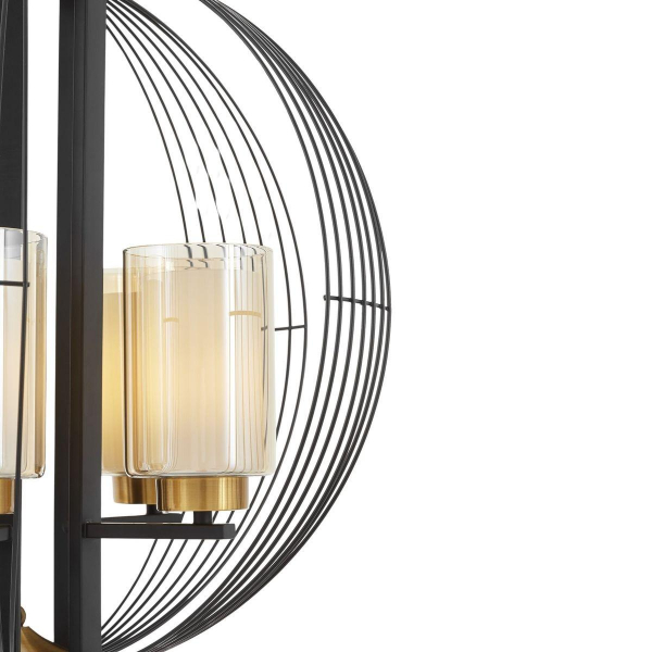 Подвесная люстра Lumina Deco Ponti LDP 1245-5 BK+MD Подвесная люстра Lumina Deco Ponti LDP 1245-5 BK+MD