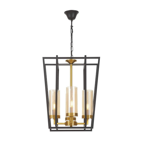 Подвесная люстра Lumina Deco Afres LDP 1246-4 BK+MD Подвесная люстра Lumina Deco Afres LDP 1246-4 BK+MD