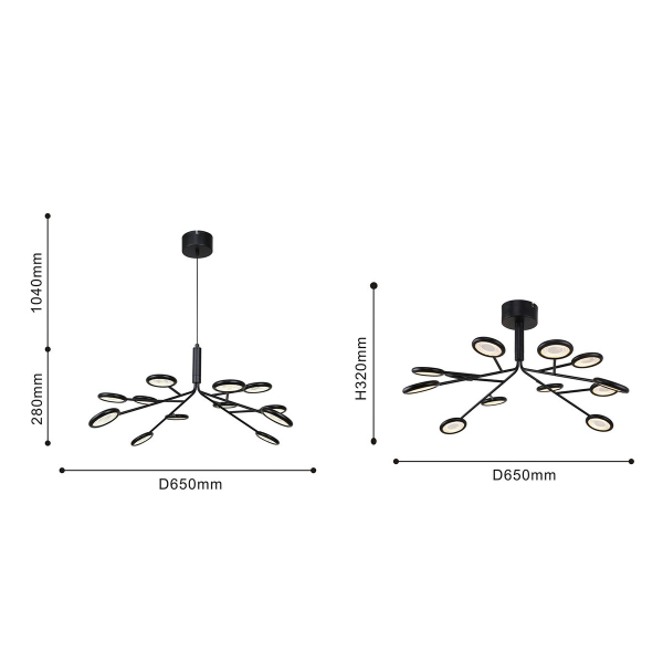 Подвесная светодиодная люстра F-Promo Mugs 4252-12P