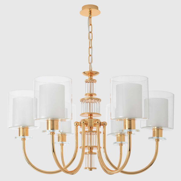 Подвесная люстра Crystal Lux ELENA SP6 GOLD Подвесная люстра Crystal Lux ELENA SP6 GOLD