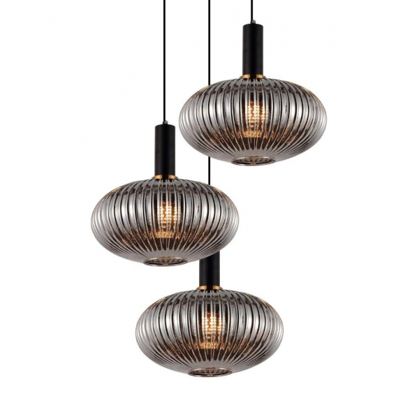 Подвесная люстра Lumina Deco Floril LDP 1216-3 GY+BK Подвесная люстра Lumina Deco Floril LDP 1216-3 GY+BK