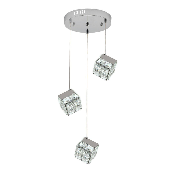 Подвесная светодиодная люстра Indigo Radioso 12048/3P Chrome V000136L Подвесная светодиодная люстра Indigo Radioso 12048/3P Chrome V000136L