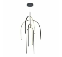 Люстра подвесная Alfa Light F3924-61 BK 95W φ80*H12 0