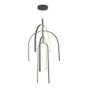 Люстра подвесная Alfa Light F3924-61 BK 95W φ80*H12 0