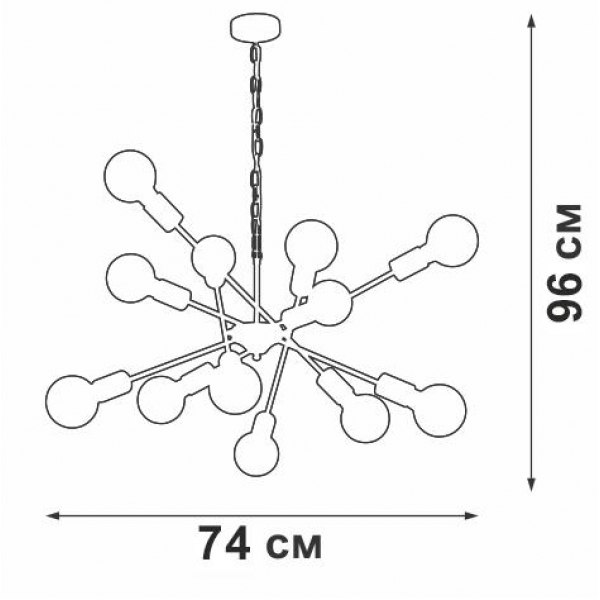 Подвесная люстра Vitaluce V4750-0/12 Подвесная люстра Vitaluce V4750-0/12