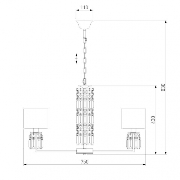 Подвесная люстра Eurosvet Zaffiro 10099/8 хром/прозрачный хрусталь Strotskis Подвесная люстра Eurosvet Zaffiro 10099/8 хром/прозрачный хрусталь Strotskis