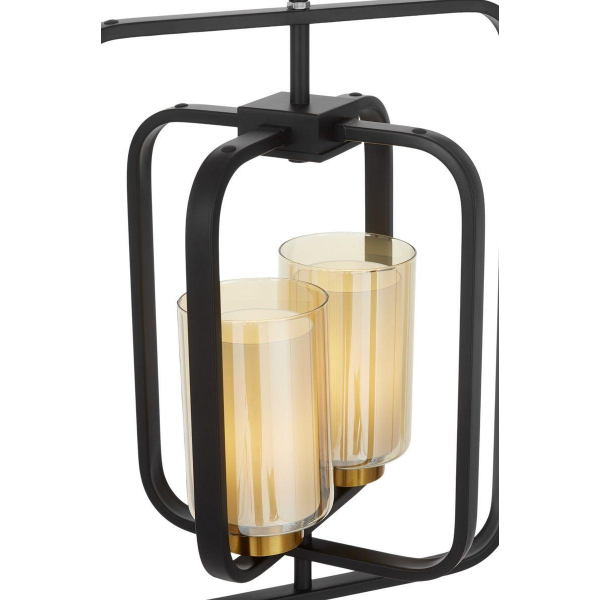 Подвесная люстра Lumina Deco Indivia LDP 1238-2 BK+MD Подвесная люстра Lumina Deco Indivia LDP 1238-2 BK+MD