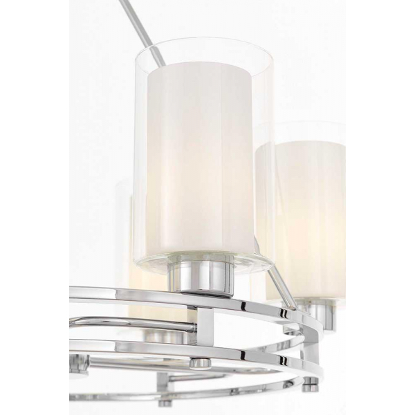 Подвесная люстра Lumina Deco Marietta LDP 8025-6 CHR+WT Подвесная люстра Lumina Deco Marietta LDP 8025-6 CHR+WT