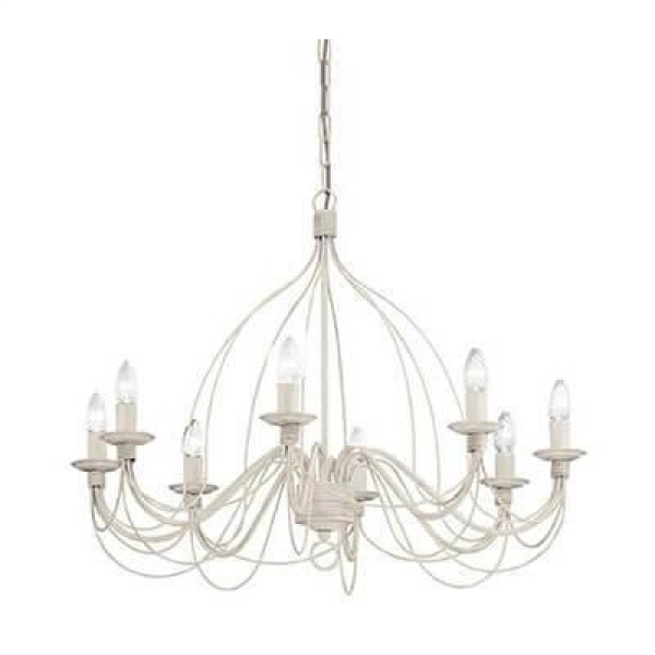Подвесная люстра Ideal Lux Corte SP8 Bianco Antico 005898 Подвесная люстра Ideal Lux Corte SP8 Bianco Antico 005898