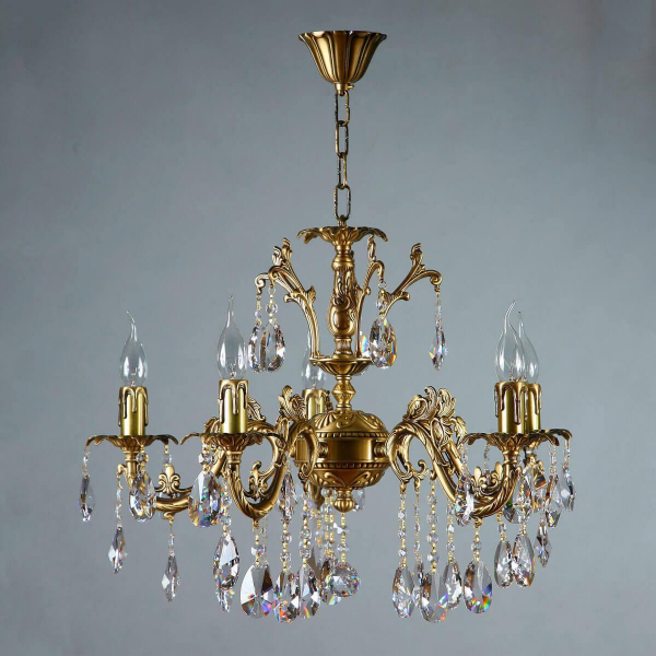 Подвесная люстра Ambiente Granada 2118/5 AB Tear drop Подвесная люстра Ambiente Granada 2118/5 AB Tear drop