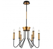 Люстра подвесная Alfa Light F1124-20 D650*H610 BK+GD