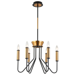 Люстра подвесная Alfa Light F1124-20 D650*H610 BK+GD