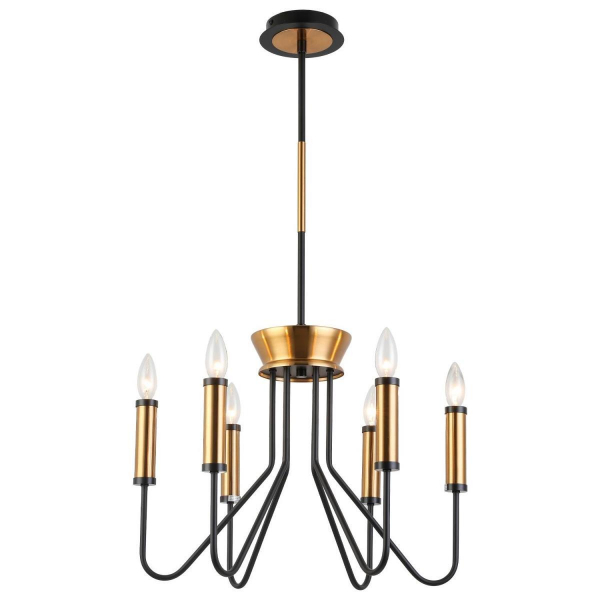 Люстра подвесная Alfa Light F1124-20 D650*H610 BK+GD