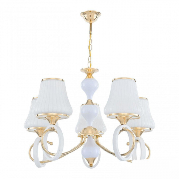 Подвесная люстра Arte Milano Florentia-2387 302387/5 Wh/Gd Подвесная люстра Arte Milano Florentia-2387 302387/5 Wh/Gd