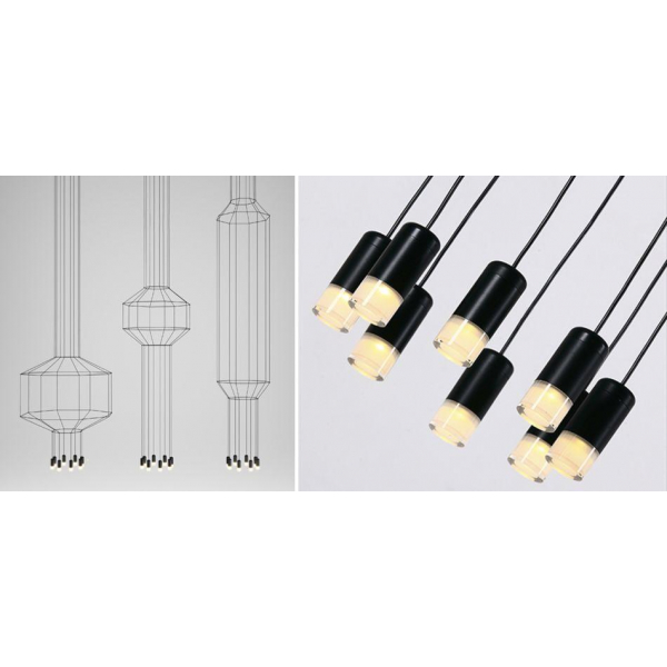 Подвесная люстра Imperium Loft Vibia Wireflow 84527-22 Подвесная люстра Imperium Loft Vibia Wireflow 84527-22