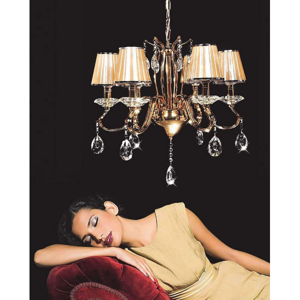Подвесная люстра Lumina Deco Finezzia LDP 9267-6 GD Подвесная люстра Lumina Deco Finezzia LDP 9267-6 GD