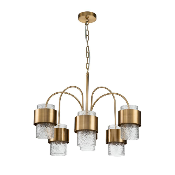 Подвесная люстра Indigo ELEGANZA 12019/A/6P Brass V000322 Подвесная люстра Indigo ELEGANZA 12019/A/6P Brass V000322
