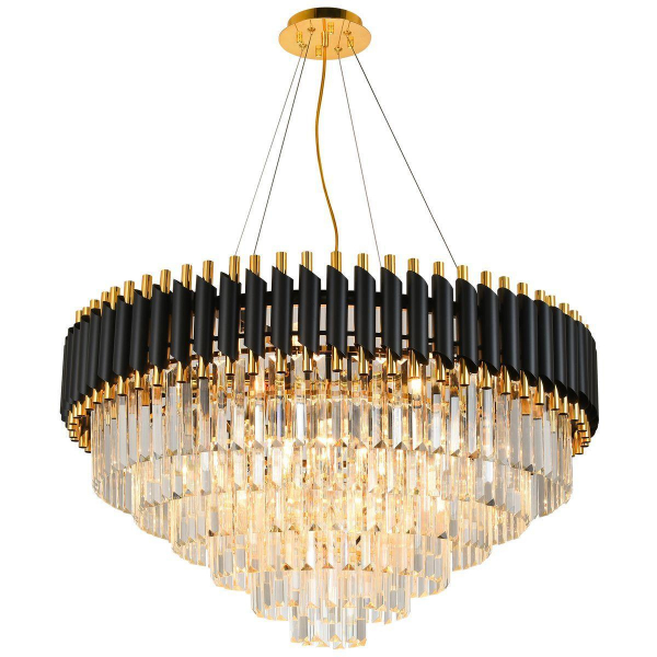 Подвесная люстра Natali Kovaltseva Darian 76017/12C Gold Black Подвесная люстра Natali Kovaltseva Darian 76017/12C Gold Black