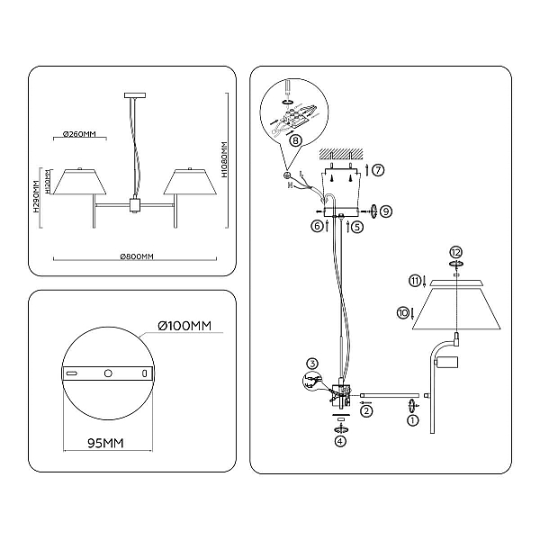 Люстра Ambrella Light HIGH LIGHT LH72471