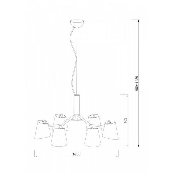 Подвесная люстра Freya Nordic FR5127PL-06B Подвесная люстра Freya Nordic FR5127PL-06B