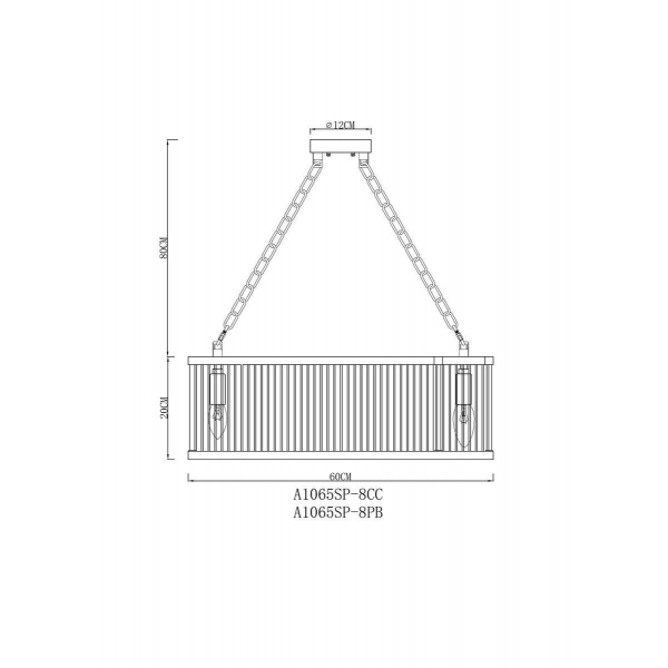 Подвесная люстра Arte Lamp Anetta A1065SP-8CC Подвесная люстра Arte Lamp Anetta A1065SP-8CC