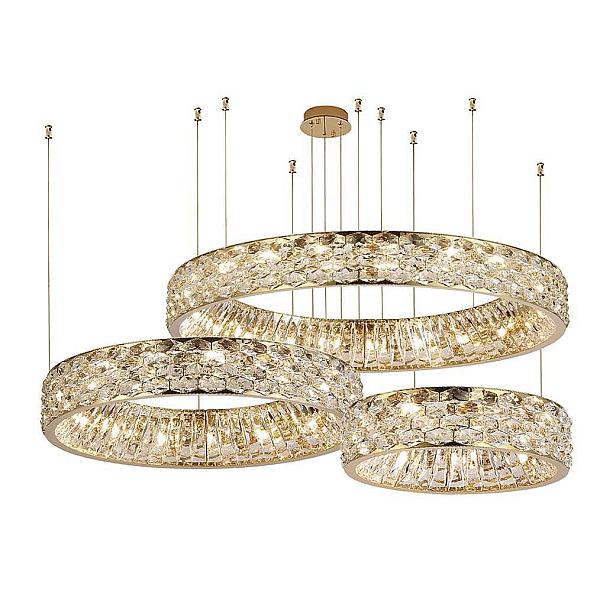 Горизонтальная композиция Newport 8530 из трех колец золото №184 S8530_184G