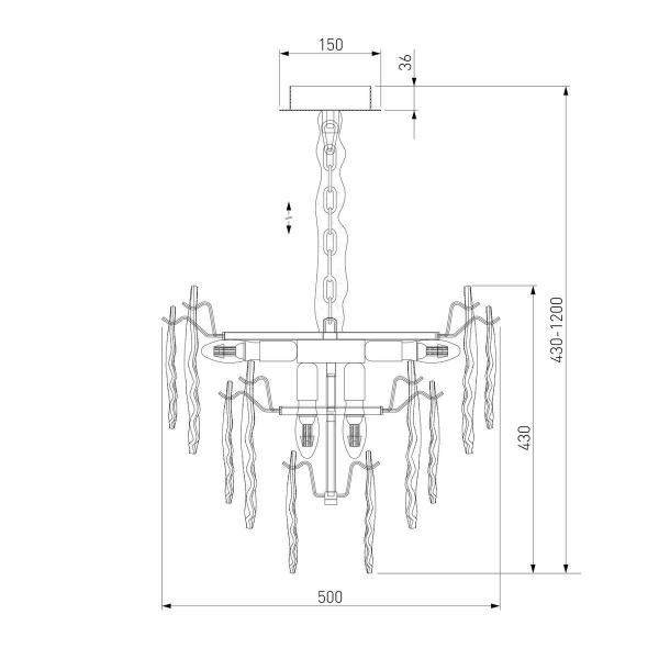 Подвесная люстра Bogates Leaf 369/8 Подвесная люстра Bogates Leaf 369/8
