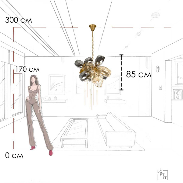 Подвесная люстра LOFT IT Britannica 10401/800S Подвесная люстра LOFT IT Britannica 10401/800S