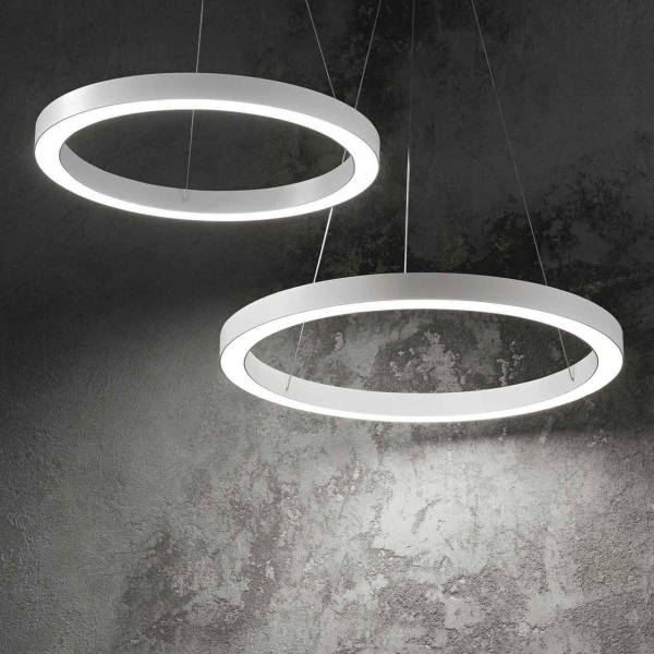 Подвесной светодиодный светильник Ideal Lux Oracle D70 Round Bianco 211381 Подвесной светодиодный светильник Ideal Lux Oracle D70 Round Bianco 211381