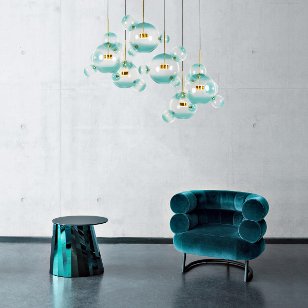 Подвесной светодиодный светильник Loft IT Bolle 2027-S5 Blue Подвесной светодиодный светильник Loft IT Bolle 2027-S5 Blue