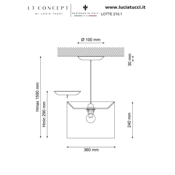 Подвесной светильник Lucia Tucci Lotte 210.1 Подвесной светильник Lucia Tucci Lotte 210.1
