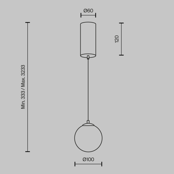 Подвесной светильник Maytoni Modern Yora MOD464PL-L5BSK