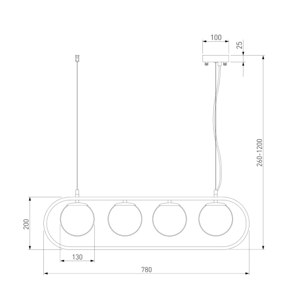 Подвесной светильник Eurosvet Ringo 50089/4 хром