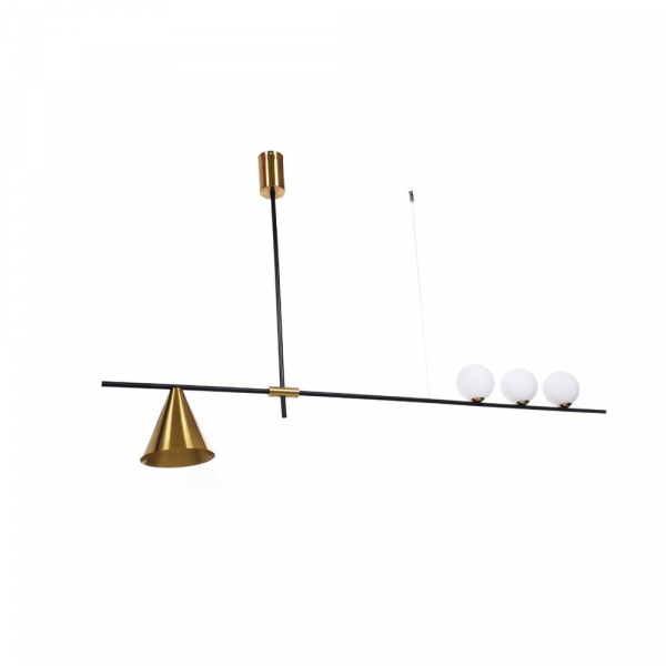 Подвесной светильник Lumina Deco Renzo LDP 6043-4 BK+MD Подвесной светильник Lumina Deco Renzo LDP 6043-4 BK+MD