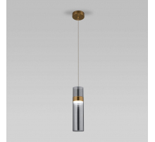 Подвесной светодиодный светильник Eurosvet Lumen 50244/1 Led латунь/дымчатый