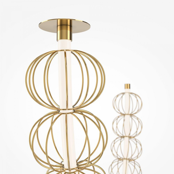 Подвесной светодиодный светильник Maytoni Golden Cage MOD216PL-L42G3K Подвесной светодиодный светильник Maytoni Golden Cage MOD216PL-L42G3K