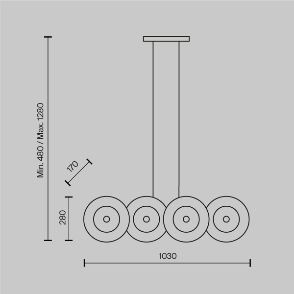 Подвесной светильник Maytoni Aster MOD007PL-08G1