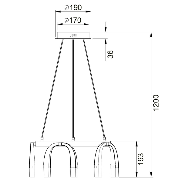 Подвесной светильник Vele Luce Negro VL7102P10 Подвесной светильник Vele Luce Negro VL7102P10