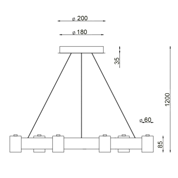 Подвесной светильник Vele Luce Octopus VL10152P06